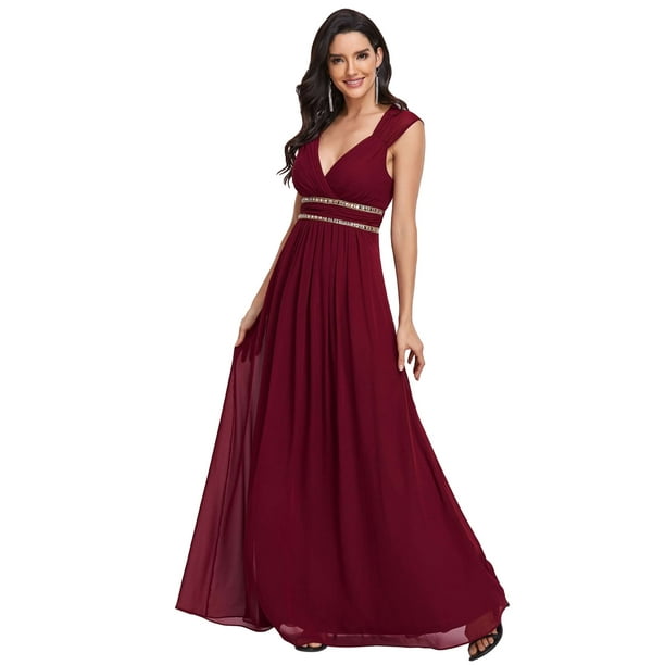 Ever-Pretty Long V-neck Evening Dresses Beaded Wedding Bridesmaid Dresses 08697 Ever-Pretty Long V-neck Evening Dresses Beaded Wedding Bridesmaid Dresses 08697